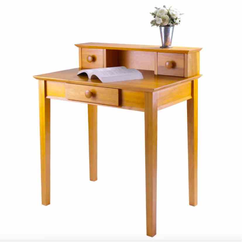 Winsome Studio Writing Desk With Hutch