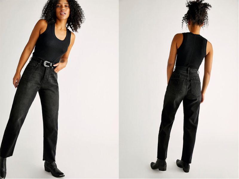 CRVY Georgine Mom Jeans